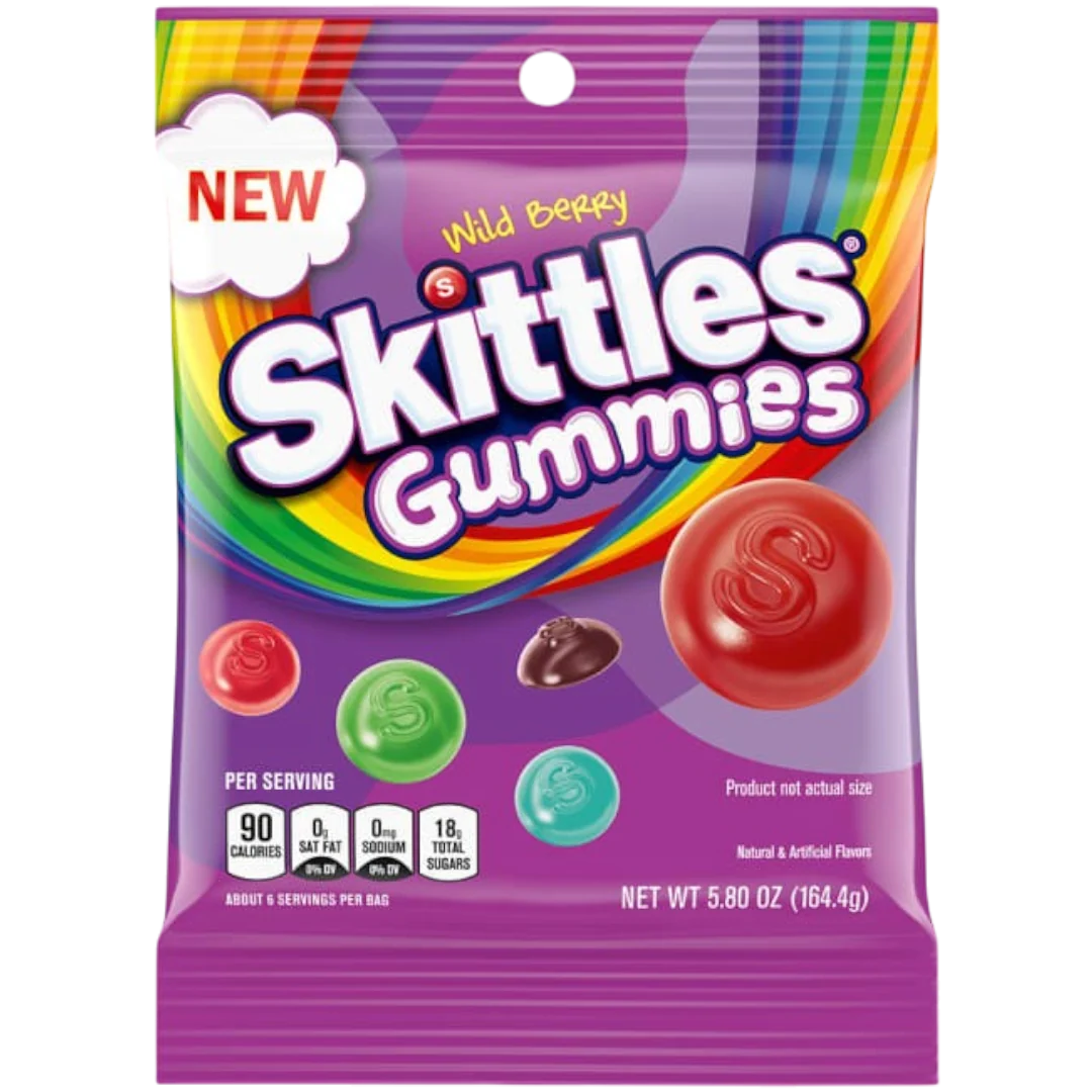 Skittles Gummies Wild Berry Peg Bag - 5.8oz (164.4g)