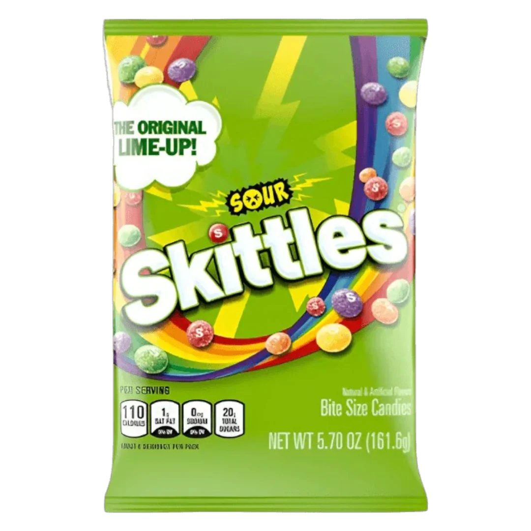 Skittles Sour Peg Bag (US Version) - 5.7oz (161.6g)