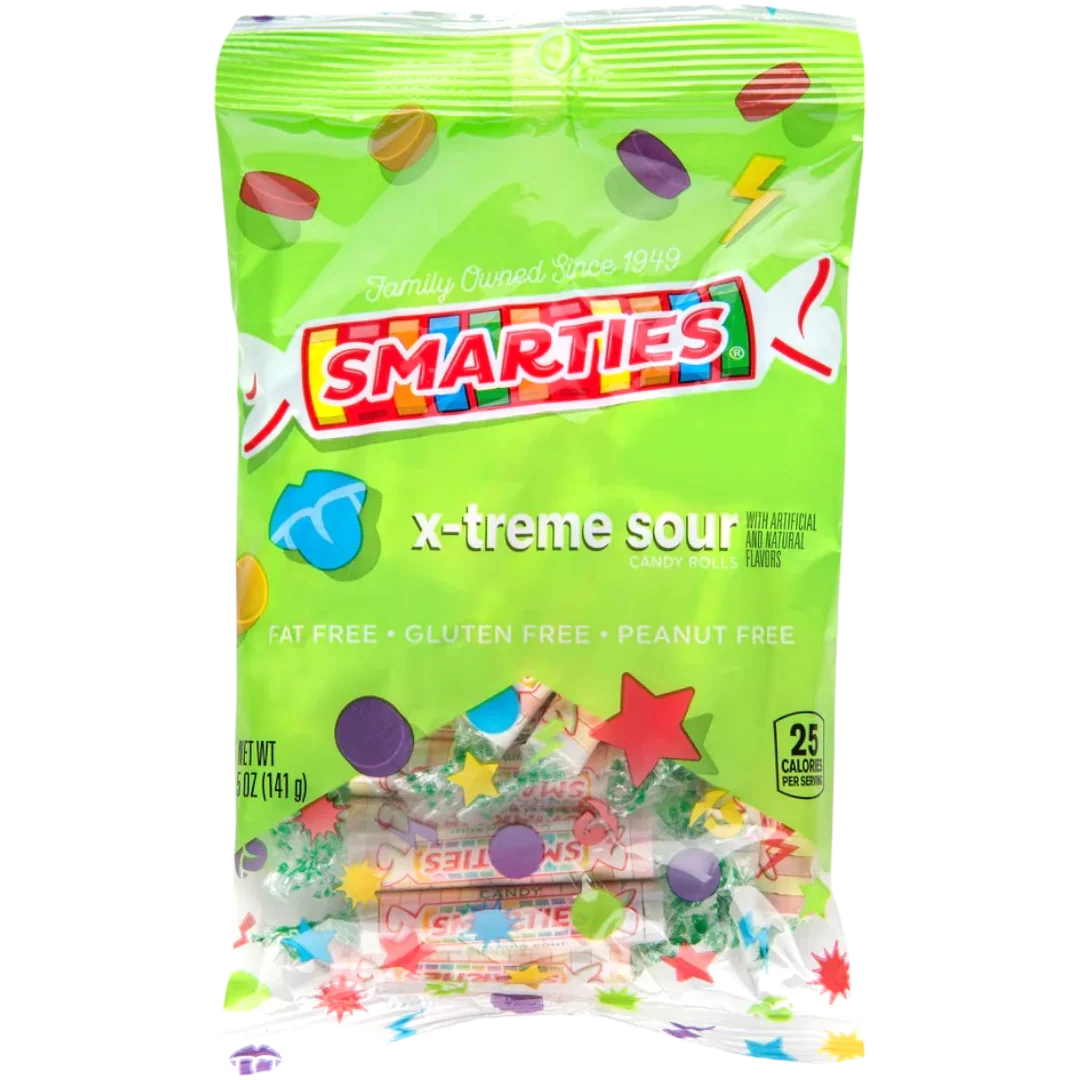 Smarties X-Treme Sour Peg Bag - 5oz (141g)