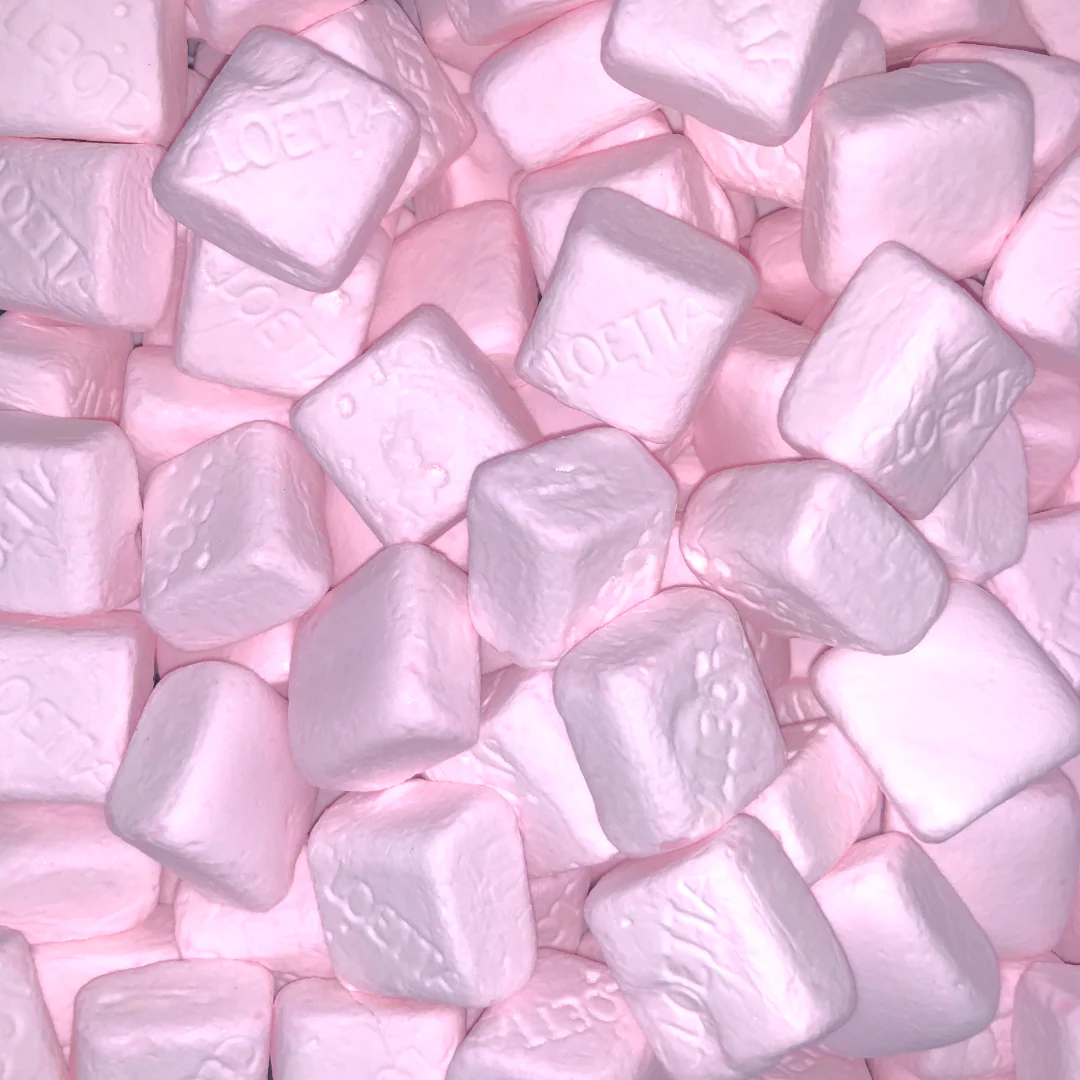 Sockerbitar Jordgubb (Strawberry Foam Blocks)