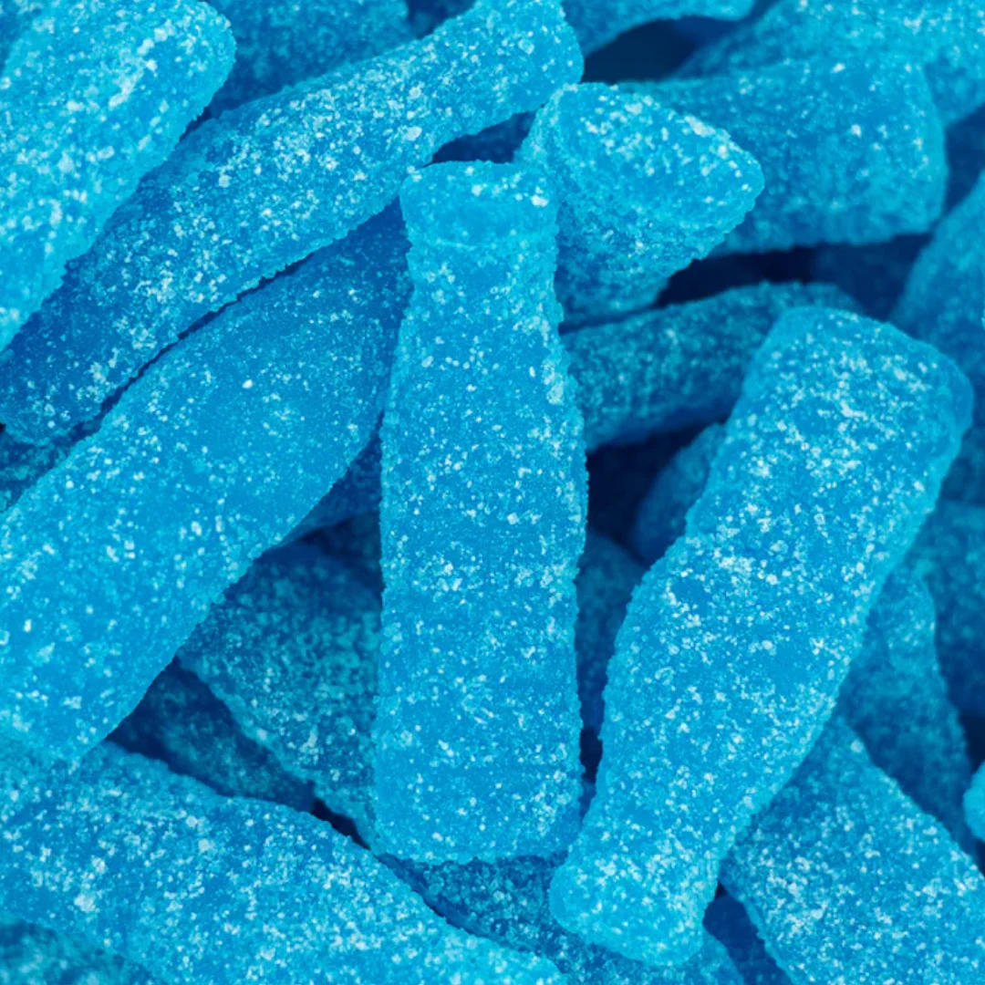 Sour Fizzy Blue Bottles