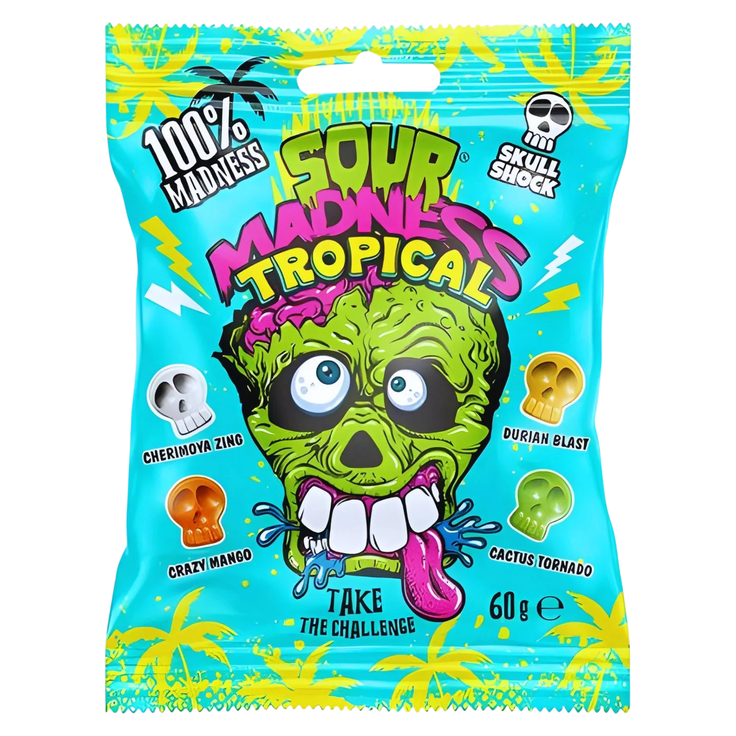 Sour Madness Tropical Hard Candy Peg Bag - 2.12oz (60g)