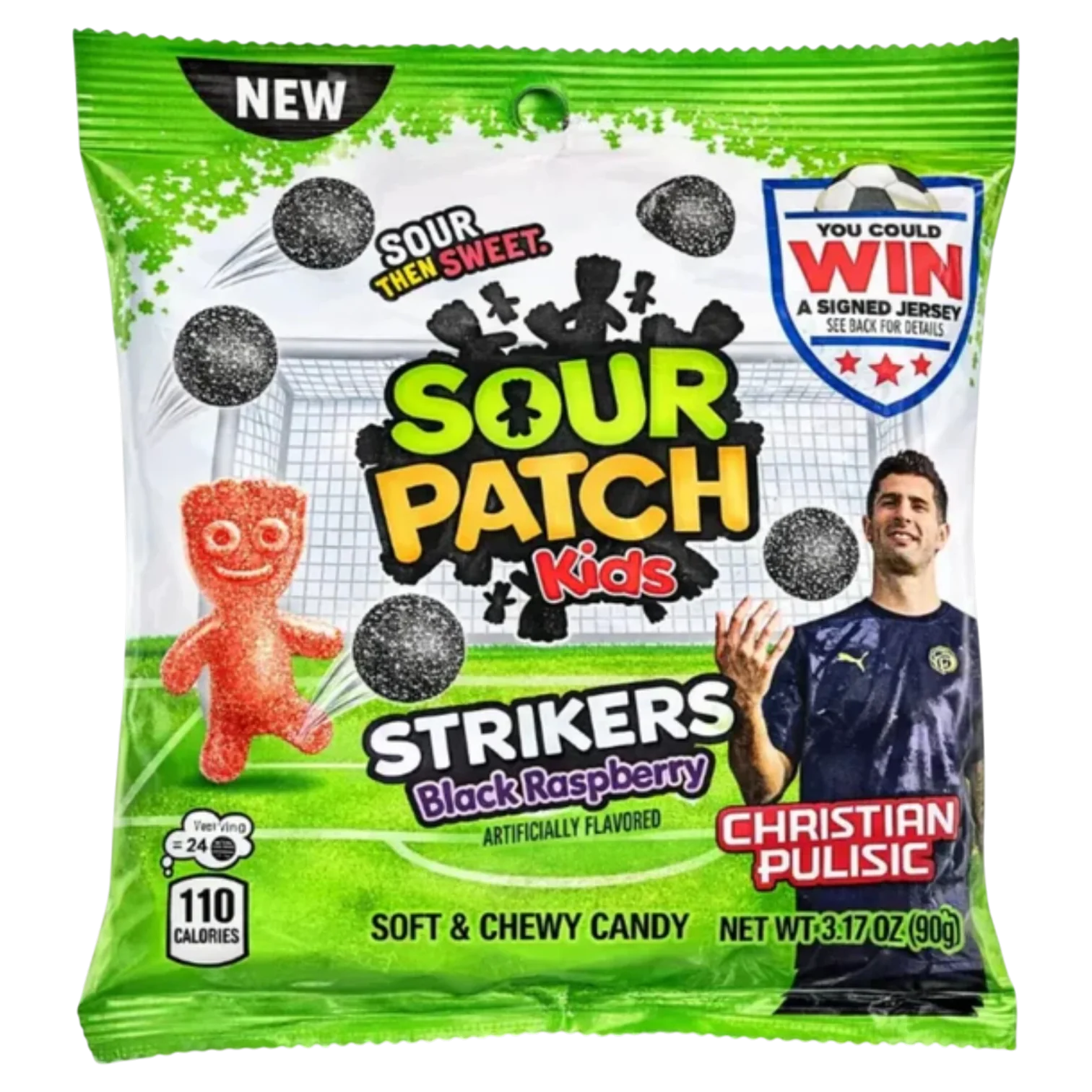 Sour Patch Kids Strikers Black Raspberry Limited Edition Peg Bag - 3.18oz (90g)