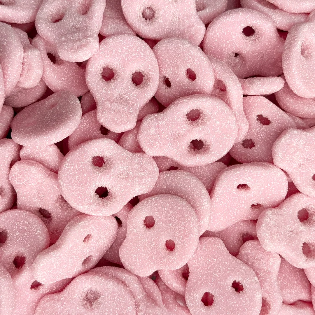 Sour Pink Strawberry Swedish Skulls