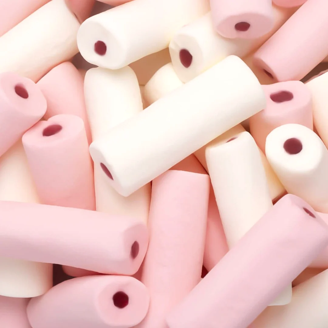 Strawberry Jelly Filled Mallow Tubes