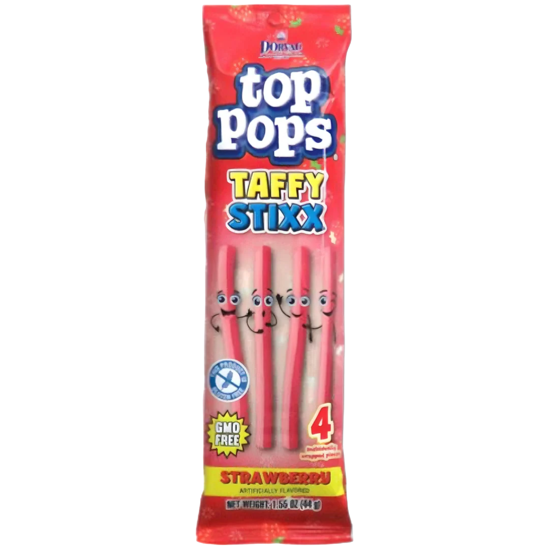Top Pops Taffy Stixx Strawberry - 1.55oz (44g)