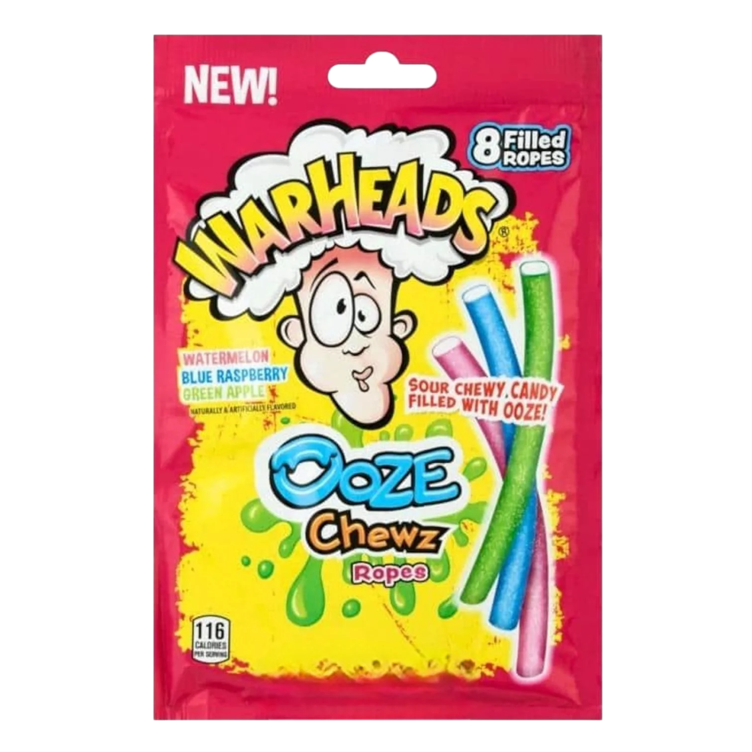 Warheads Ooze Chewz Ropes - 3oz (85g)