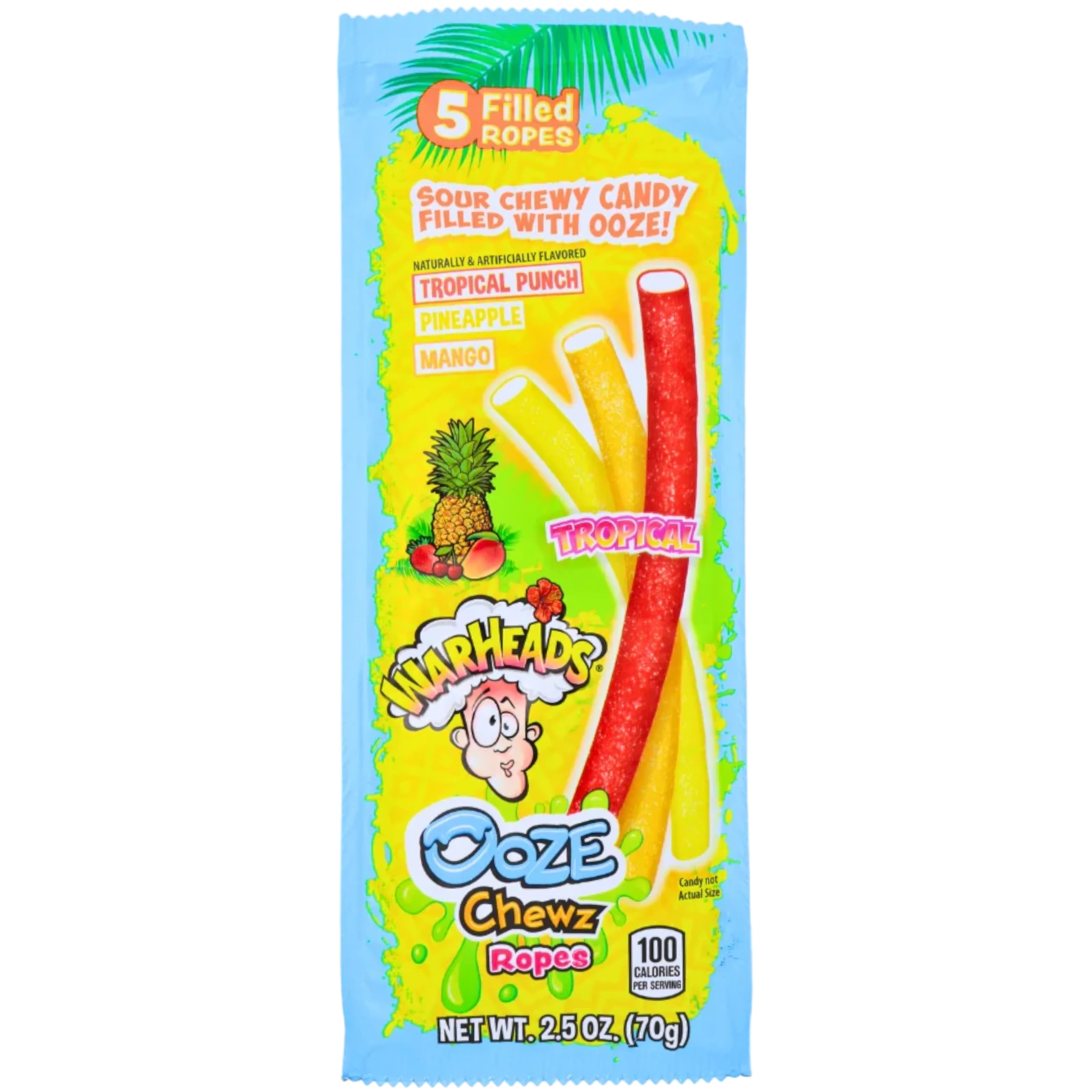 Warheads Tropical Ooze Chewz Ropes - 2.5oz (70g)