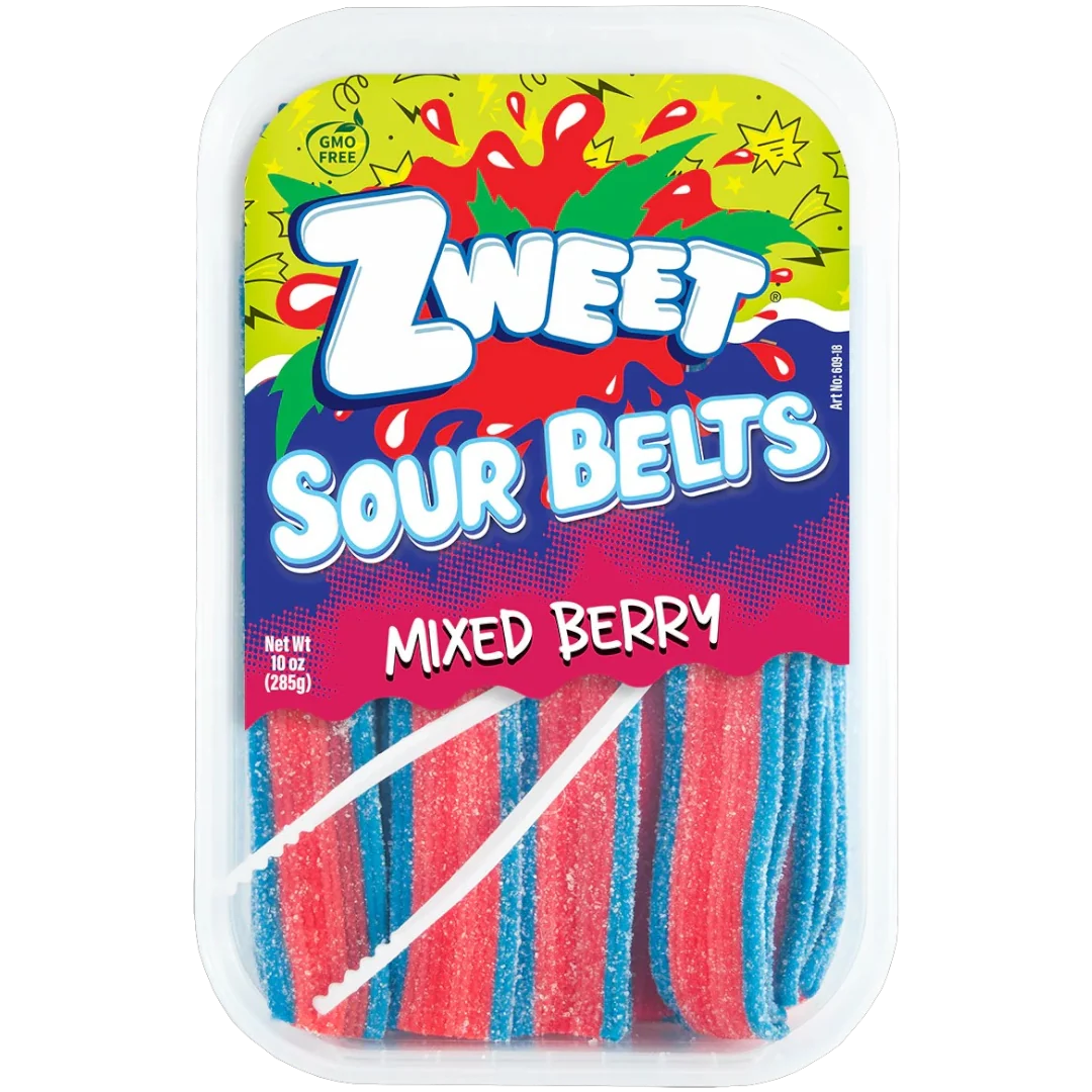 Zweet Sour Belts Mixed Berry Share Box - 10oz (285g)