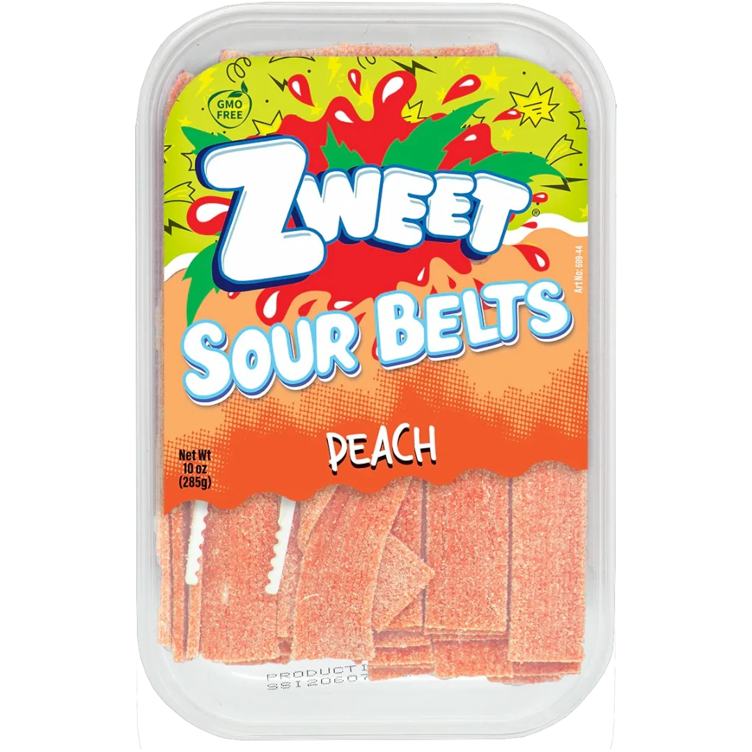 Zweet Sour Belts Peach Share Box - 10oz (285g)
