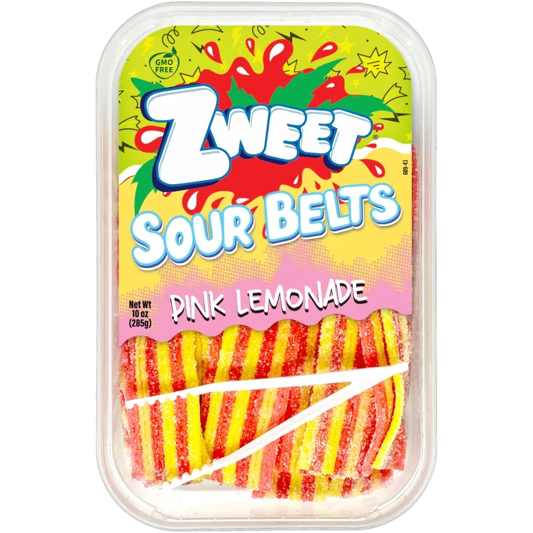 Zweet Sour Belts Pink Lemonade Share Box - 10oz (285g)